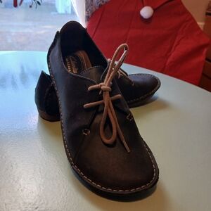 Clarks Womens Black Leather Shoes
